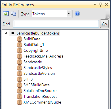 Entity References Window